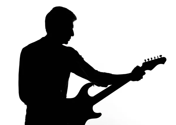 Electric guitar player shape — Stock Photo, Image