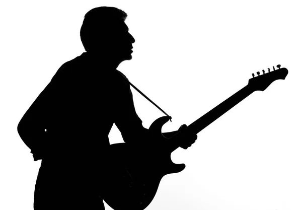 Electric guitar player shape — Stock Photo, Image