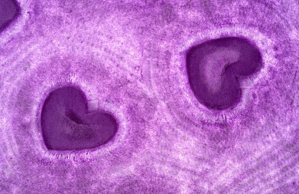 Corações forma folha de papel rosa, detalhe close up — Fotografia de Stock