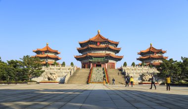 Çin pagoda yuanxuan taoist tapınakta guangzhou, Çin