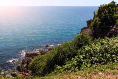 Deniz Manzaralı dağ ile Tayland Körfezi üzerinden