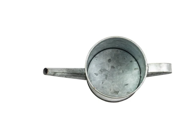 Isolated zinc watering can on white — Stock Photo, Image