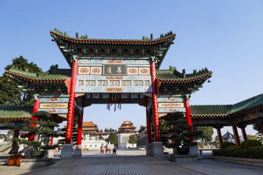 Ön kapı Yuanxuan Taoist Tapınağı Guangzhou, Çin