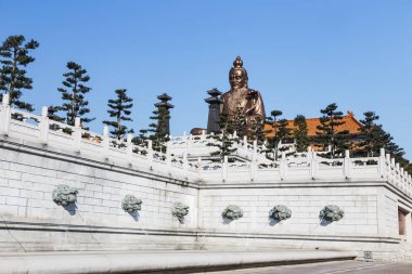 Laozi heykel yuanxuan taoist tapınakta guangzhou