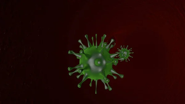 Coronavirus 2019 Ncov Организме Человека Вспышка Гриппа Коронавируса Иллюстрация — стоковое фото