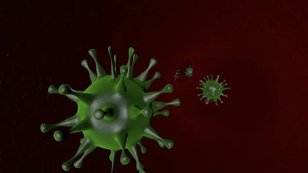 Coronavirus 2019 Ncov Interiorul Corpului Uman Focar Gripă Sau Gripă — Fotografie, imagine de stoc