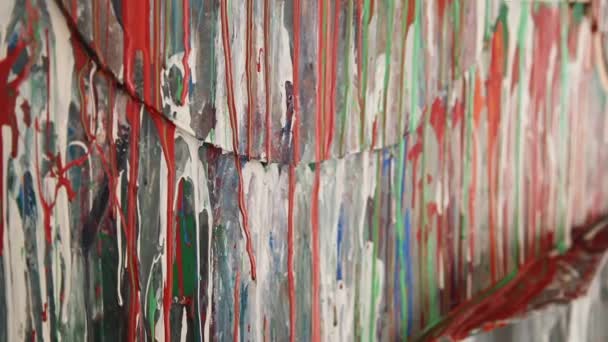 Fondo abstracto de manchas de pinturas multicolores — Vídeo de stock