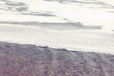 polynya, ice is broken on river, danger