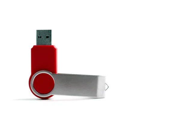 Красный Макет Usb Flash Drive — стоковое фото