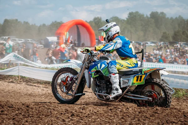 Lebedyanka ロシア 2019年8月25日 ロシアモトクロス選手権 バイクやオートバイレースオフロードクロスカントリー — ストック写真