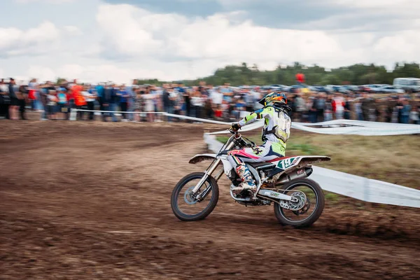 Lebedyanka Oroszország 2019 Augusztus Orosz Motocross Bajnokság Motorkerékpár Motorkerékpár Versenyek — Stock Fotó
