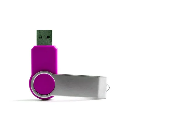 Usb Flash Pendrive Izolované Bílém Pozadí — Stock fotografie