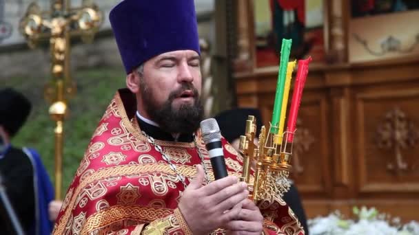 Essentuki Rússia Maio 2019 Procissão Religiosa Cerimônia Cristianismo Rito Igreja — Vídeo de Stock