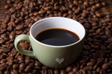 Espresso ve kahve çekirdeği..