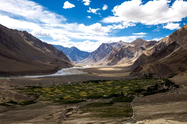 Vista montanha do Vale de Zanskar — Fotografia de Stock