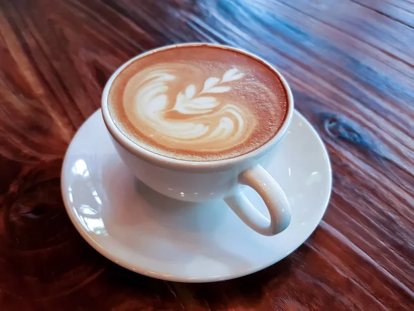 Hot latte coffee — Stock Photo, Image