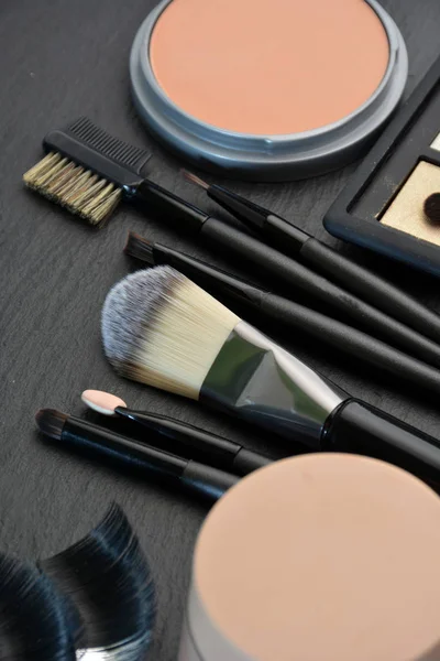 Make-up-Tools und Puder Make-up — Stockfoto