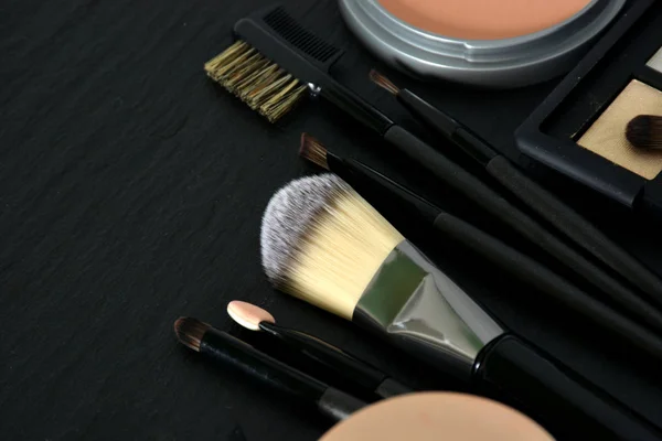 Make-up-Tools und Puder Make-up — Stockfoto