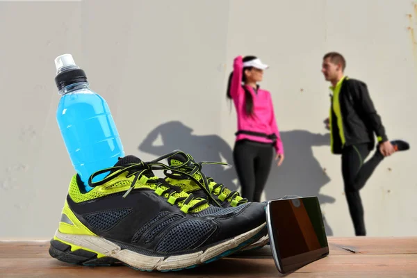 sports drink on wooden table