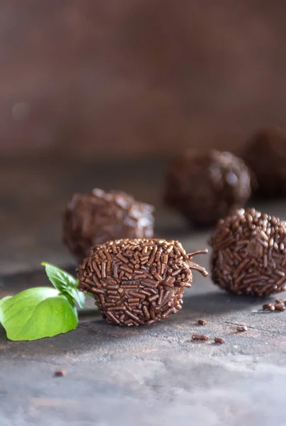 Truffles chocolate made in home — Stock Photo, Image