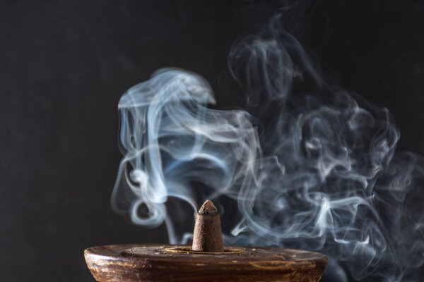 photograph of smoke caused by various incenses 