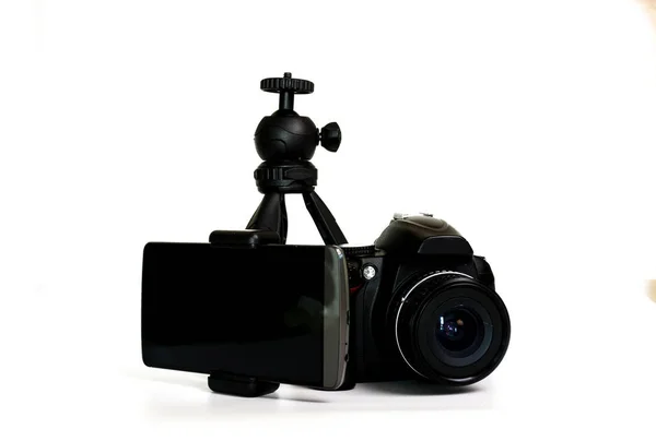 Malý stativ pro fotografy a video — Stock fotografie