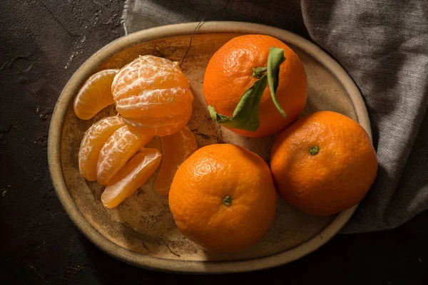 Små mandariner ekologiska — Stockfoto