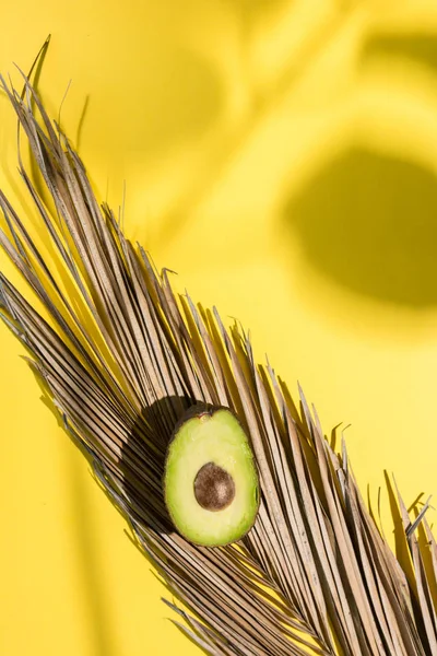 Abacates corte em um fundo de cor — Fotografia de Stock