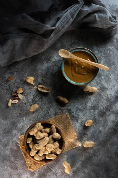 Photograph of homemade peanut butter — Stock Photo, Image