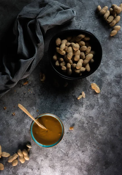 Photograph of homemade peanut butter — Stock Photo, Image