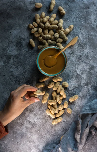 Photograph of homemade peanut butter — 스톡 사진