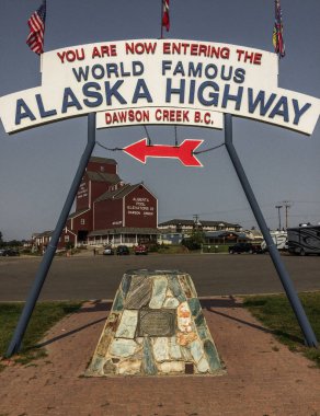 The World famous Alaska Highway clipart