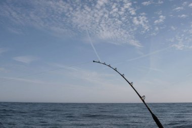 Ton balığına hazır olta kamışı..