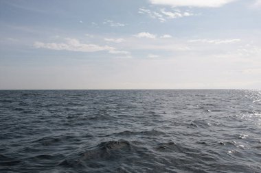 Denizci ufku tekneden görünüyor..