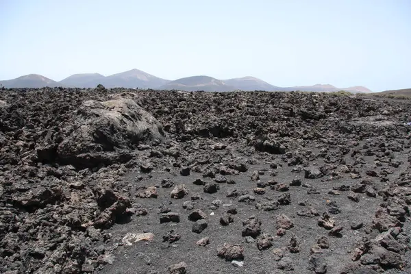 Vulkanisch Landschap Het Eiland Lanzarote — Stockfoto