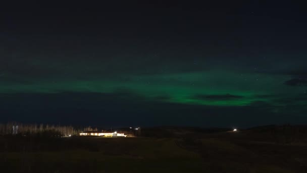 Timelapse Footage Aurora Também Conhecido Como Luzes Norte Dançando Acima — Vídeo de Stock