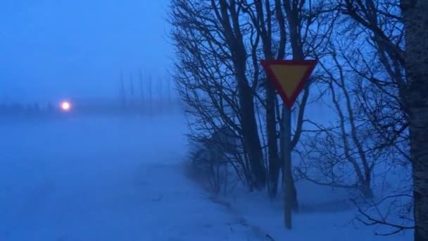 4千部关于冰岛冬季暴风雪的影片 在这种天气下 道路或航班通常都会关闭 在冰岛周围旅行是很危险的 — 图库视频影像