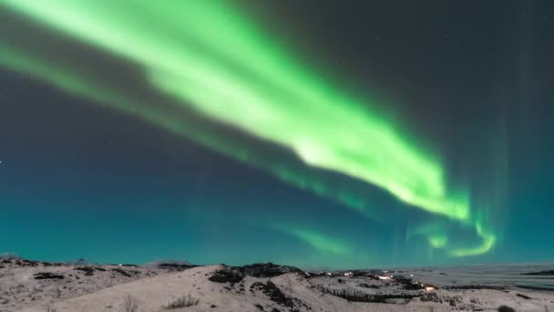 Hochauflösendes Filmisches Zeitraffer Der Nordlichter Die Winter Auch Polarlichter Genannt — Stockvideo