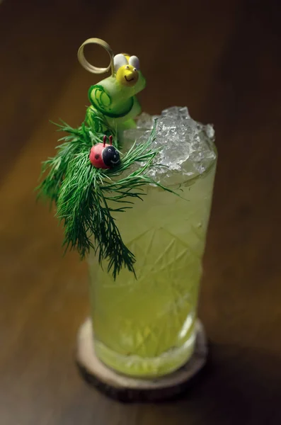 Cocktail fresco con cetriolo e prezzemolo — Foto Stock