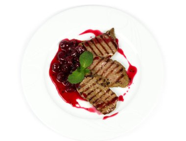 Kiraz soslu domuz eti biftek