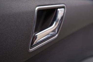 arabanın kapı kolu closeup görünümü