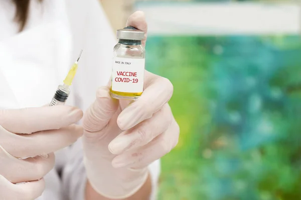 Vaccine Injektionssprøjte Det Bruges Til Forebyggelse Immunisering Behandling Fra Corona Stock-foto