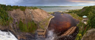 Montmorency 'deki panoramik manzara Quebec - Kanada' ya yakındır..