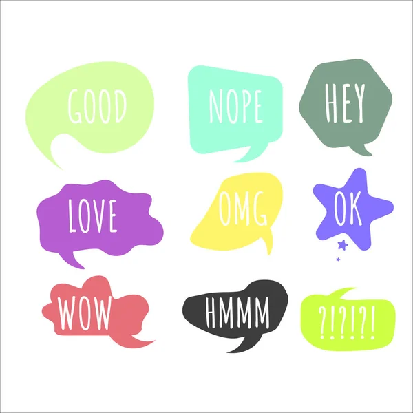 Colorful questions speech — Stock Vector