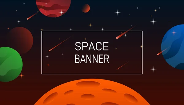 Paysage planète rouge — Image vectorielle