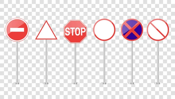 Set of road signs — Stock Vector