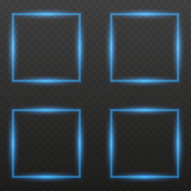 Parlayan neon ateş dalgası