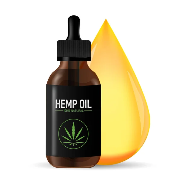Download Cannabis mockup | Realistic brown glass bottle with hemp ...
