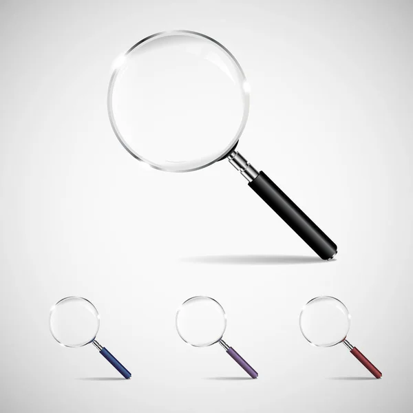 Magnifying glass realistic — Stock Vector