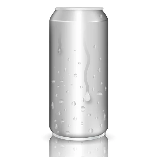 Realistic aluminium can — Stock Vector